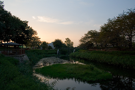 白沢渓谷の夕暮れ